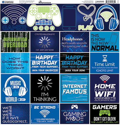 Technology Overload: Technology Overload 12x12 Sticker - Designs By ...