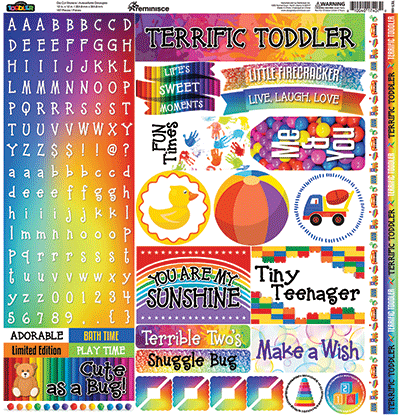 WS Terrific Toddler: Terrific Toddler 12x12 Alpha Sticker