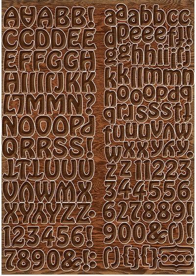 The Great Outdoors: Wood Alphabet Sticker