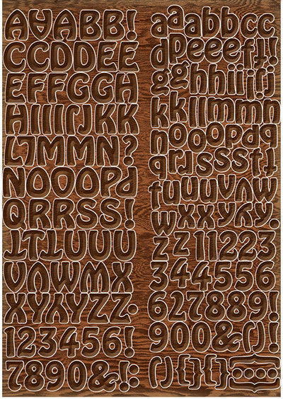 WS The Great Outdoors: Wood Alphabet Sticker