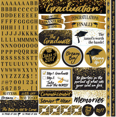 The Graduate 2017: The Graduate 12x12 Alpha Sticker