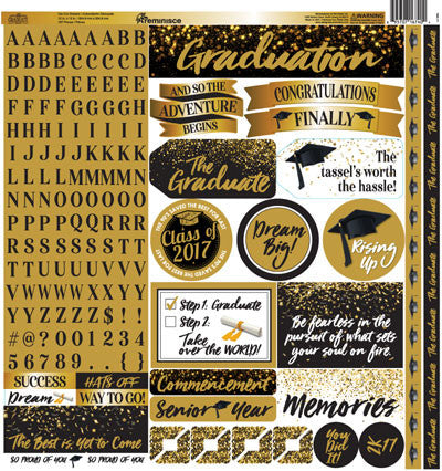 WS The Graduate 2017: The Graduate 12x12 Alpha Sticker