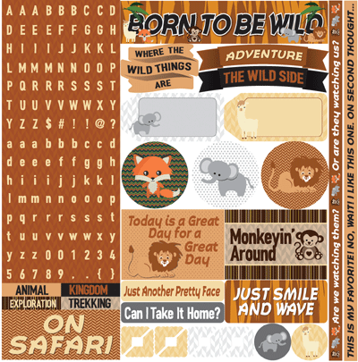 WS The Menagerie: The Menagerie 12x12 Alpha Sticker