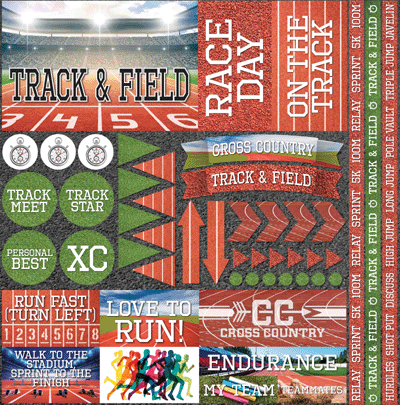 Track and Field: 12 x 12 Elements Sticker