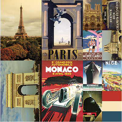 Travelogue: Paris 12 x 12 Poster Sticker
