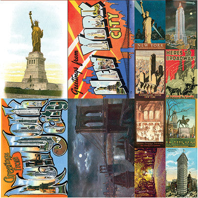 WS Travelogue: New York 12 x 12 Poster Sticker