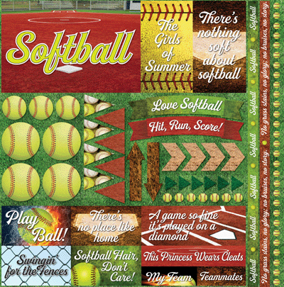The Softball Collection 2: 12 x 12 Elements Sticker