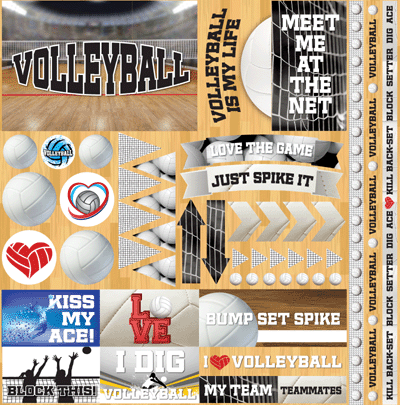 WS The Volleyball Collection 2: 12 x 12 Elements Sticker