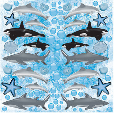 WS Under the Sea: 12 x 12 Glitter Sticker