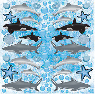 Under the Sea: 12 x 12 Glitter Sticker