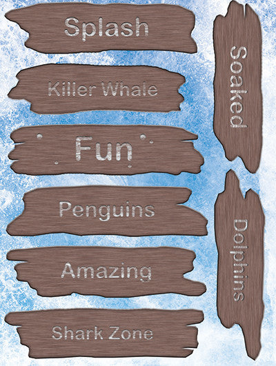 WS Under the Sea: Wood Signs 3D Sticker