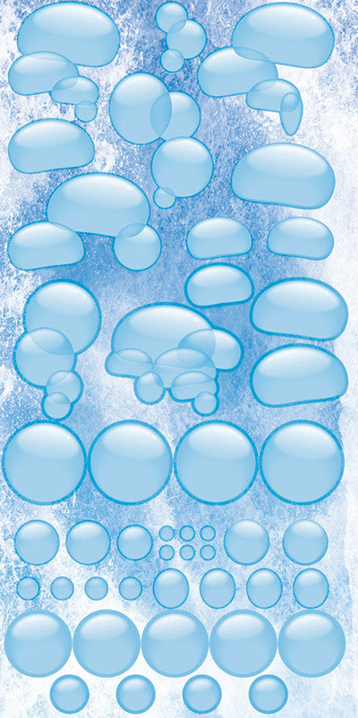 Under the Sea: Bubbles Chipboard Sticker (Glitter)