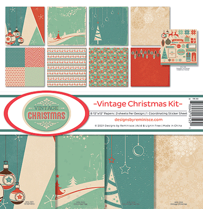 Blue Christmas - 12x12 Scrapbook Papers & Stickers Set by Ella & Viv