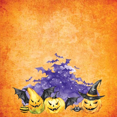 WS Watercolor Halloween: Halloween Night