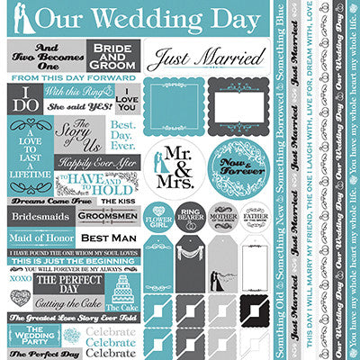 Wedding Day: 12x12 Multi Sticker