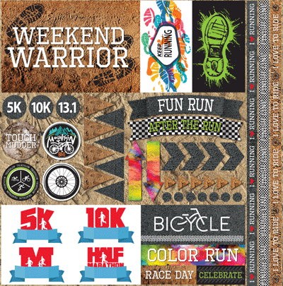 WS Weekend Warrior: 12 x 12 Elements Sticker