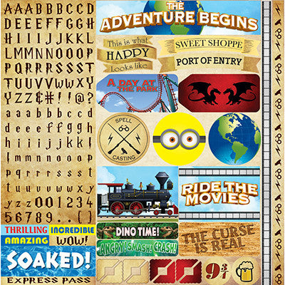 WS Worlds of Adventure: Worlds of Adventure 12x12 Alpha Variety Sticker