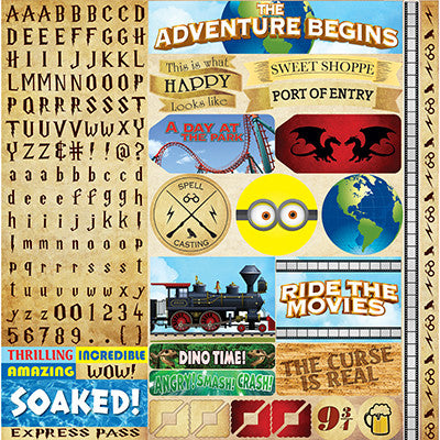 Worlds of Adventure: Worlds of Adventure 12x12 Alpha Variety Sticker
