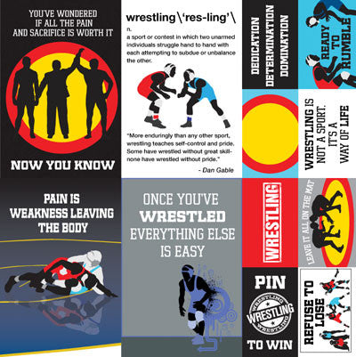 12 Pack: Wrestling Stickers by Recollections™