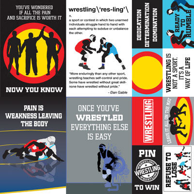 WS Wrestling: 12x12 Poster Sticker
