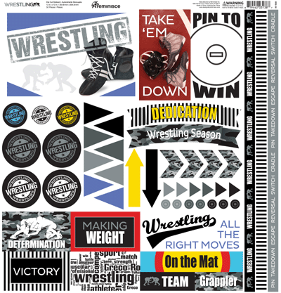 Wrestling 2020: Wrestling 12x12 Elements Sticker - Designs By Reminisce