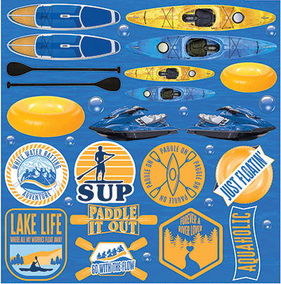 Watersports: Watersports 12x12 Sticker