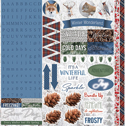 Winter Canvas: Winter Canvas 12x12 Sticker