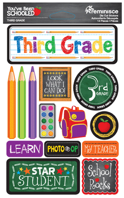 WS You've Been Schooled: 3rd Grade 3D Sticker