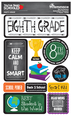 You've Been Schooled: 8th Grade 3D Sticker