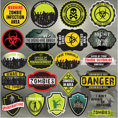 WS Zombies! : 12x12 Label Sticker
