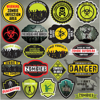 Zombies! : 12x12 Label Sticker